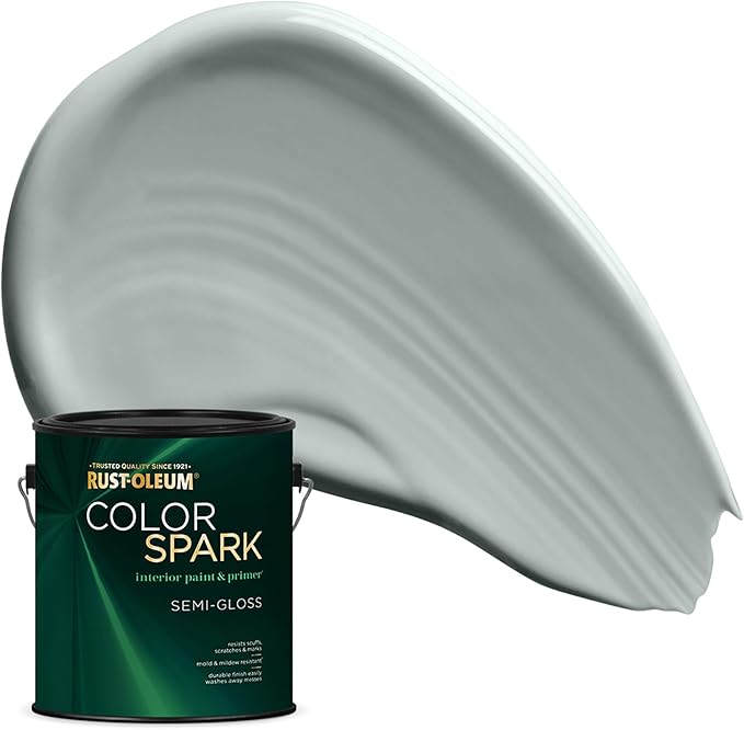 Rust-Oleum Color Spark Interior Paint and Primer in One, Semi-Gloss, Tranquility, 1 Gallon