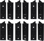 Window Latch Locks Replacement Window Parts and Hardware, Plastic Spring Loaded Sliding Window Tilt Latch for Home Window Accessories, Pack of 12 (Black)