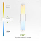 ASD LED 24" Vanity Wall Mount Light Fixture, Linear Bathroom Lighting Bar | 3CCT, Dimmable, Energy Star, ETL Listed | 25W 1950LM 3000-5000K 120V | Long Tube Bath Sconce Over Mirror | Nickel, 4 Pack