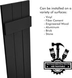 Board & Batten Vinyl Shutters (1 Pair) | 11"x81" (3-Board) - Black Cosmos/Paintable | Exterior Window Shutters | Includes Mounting Hardware | Simple Installation | Made in USA