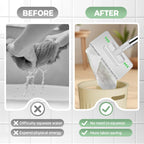 Disposable Dust Mop with 4 Reusable Cloths, Flat Mop with Disposable Pads, 39" Long Handle Wet and Dry Mopping Sweeper Stick with Locking Head & Sweeping Cloths for Multi Surface Floor Cleaning