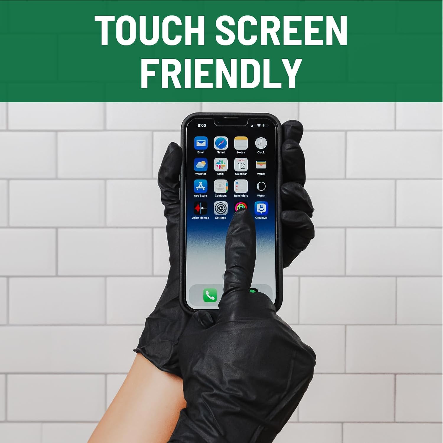 Humboldts Secret Black Nitrile Gloves Disposable Latex Free & Powder Free