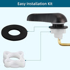 Hygie Rinse Metal Toilet Handle Replacement Kit Universal Side Mount Fit, Toilet Lever Compatible with American Standard/Glacier Bay/Gerber, Toilet Flush Handle with Flapper Chain, Oil Rubbed Bronze