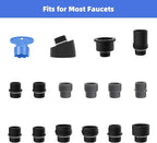 iFealClear Universal Kitchen Faucet Head Replacement, 3 Modes Pull Down Faucet Spray Head Replacement Compatible with Moen Delta Kitchen Sink Faucet, 15 Adapters Available, Matte Black