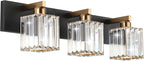 Aipsun Crystal Vanity Light Bathroom Lighting Fixtures 3 Light Modern Vanity Lighting Fixtures (Exclude Bulb)