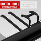 Wall Mount Tool Storage Rack, Garage Organization, Heavy Duty Garage Storage Tool Organizer, Garden Tool Wall Hooks and Hangers, Hold Up to 350lbs Black