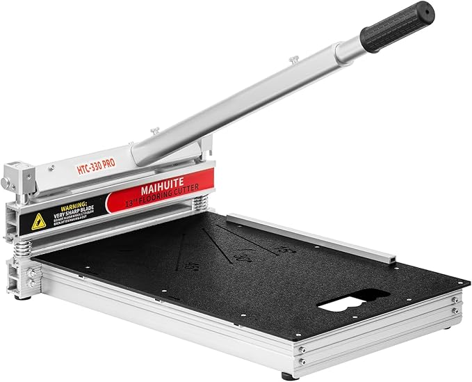 17mm Thick Upgrade Stability Heavy Laminate Floor Cutter,13" Professional Vinyl Flooring Cutter with 15°/30°/45°Adjustable Angle Settings,Cuts Laminate,LVP,LVT,SPC,WPC,Engineered Hardwood
