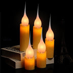 Christmas Lights Indoor 12 Pack C7 Silicone Dipped Candle Light Bulbs, Clear Silicone Decorative Light Replacement Bulbs for Electric Candle Lamps and Chandelier, E12 Candelabra Base, 5Watt, 120 Volt