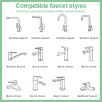 SELLO 1080° Rotating Faucet Extender for Bathroom Sink, Sink Water Faucet Aerator with Brass Extension, Sink Extender with Adjustable Swivel Arm, Fit to Faucet Threads G1/2, 15/16”, and 55/64”