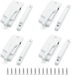 Uenhoy 4 Pack Cam Action Window Sash Locks for Double Hung Windows, White Sash Window Locks for Vertical & Horizontal Sliding Windows
