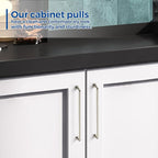 JOY DECOR Cabinet Pulls – 8-3/4 Inch Hole Center, Brushed Nickel, 2 Pack, Zinc Alloy Cabinet Handles for Drawers & Cupboard – Vintage Style Hardware for Kitchen, Bathroom, Dresser, Furniture Makeover