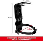 2 Pack Fire Extinguisher Brackets, 5 LB Fire Extinguisher Wall Mount Bracket, Metal Heavy Duty Fire Extinguishers Holder for Home, Car, RV, Truck, Mini Fire Extinguishers (Non-Universal)