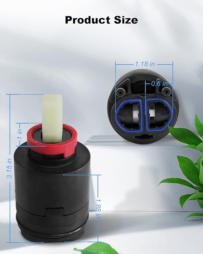 40PHF-2 Pressure Balance Cartridge, Shower Cartridge Replacement Fit for Shower Faucet, Cartridge Only 40mm