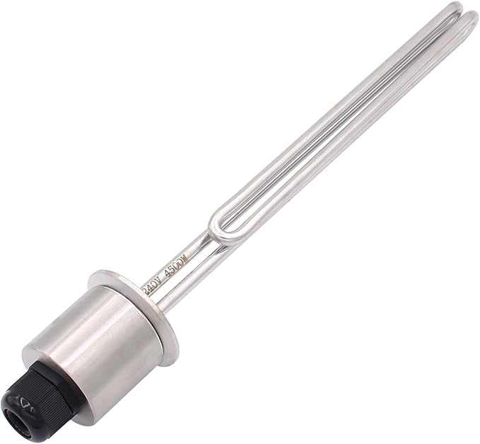 DERNORD 2 Inch (OD64) Tri-clamp 240V 4500W Foldback Heating Element Electric Water Heater with Low Watt Density