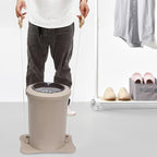 Manual Clothes Dehydrator,Portable Mini Dryer Compact Spin Dryer with Clear Top Cover,12L/3.17gal Freestanding Manual Dehydrator, Manual Clothes Dryer for Camping, Traveling, and Hotel Use (Apricot)