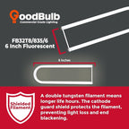 GoodBulb 32-Watt 6 Inch T8 Fluorescent U-Bend Light Bulb 3500K Soft White Light Color Medium Bi-Pin Base High Output 3050 Lumens 10000 Life Hours 80 CRI Pack of 10 Bulbs