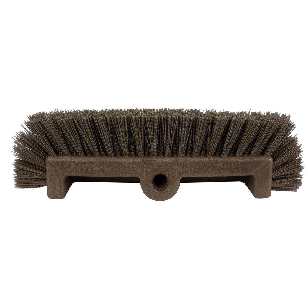 SPARTA Multi-Level Tile Scrub Brush 12" Wide Brush Head, Heavy-Duty Tile Cleaning Brush with End Bristles for Commercial Tiles, Tubs and Floor, Plastic, 12 Inches, Brown, (Pack of 12)