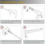 RANDOM 18 inch Towel Bar Mirror Chrome Hand Towel Holder Bathroom Hardware Accessories Towel Rack for Bathroom Kitchen SUS304 Stainless Steel Towel Rod Modern Hotel Style Wall-Mounted.96026-2-18C