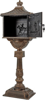 Polar Aurora Mailbox Cast Aluminum Bronze Mail Box Postal Box Security Heavy Duty New