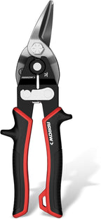 ARROW 8-inch Tin Snips for Cutting Metal Sheet, CR-V Steel Aviation Snips, High Leverage Labor-saving Metal Cutter, Left Cut