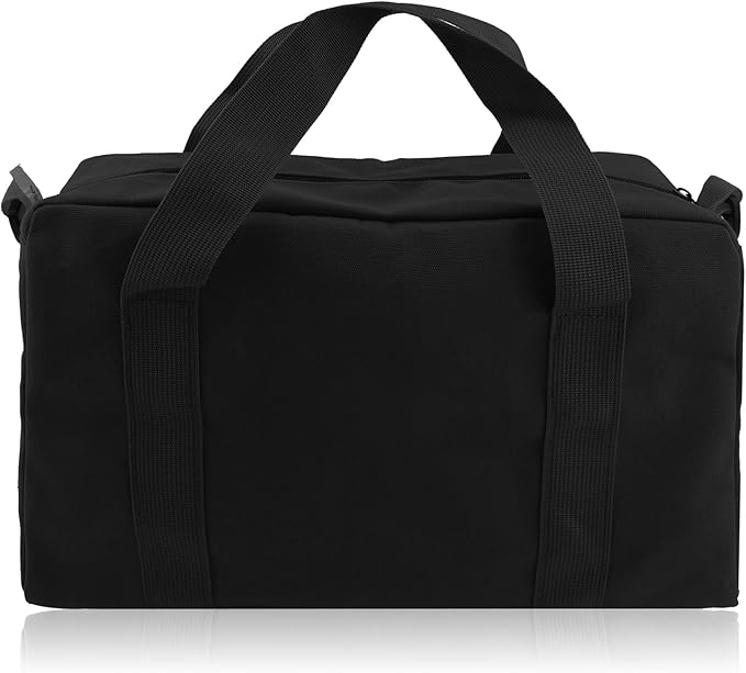 Small Tool Bag,Close Top Wide Mouth Tool Organizer Bag,Large Capacity Tool Bags for Men,Canvas Tool Storage Bag for Storage Handbag for Screwdrivers,Wrench,Pliers Hand Tools (black, 18 Inch)