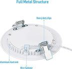 TORCHSTAR Premium Series 4 Inch Ultra-Thin LED Recessed Light with Junction Box, 10.5W Dimmable LED Canless Recessed Ceiling Lights Slim, ETL & ES Listed, CRI90, 4000K Cool White, White, Pack of 6