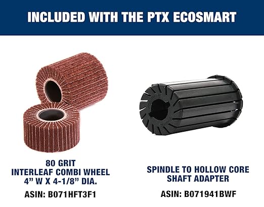 CS Unitec | PTX ECO Smart | Linear Finishing System. Surface Finishing on Stainless Steel, Aluminum, & Metals. Anti-Vibration Handle, Variable Speeds, High Torque, 7.25 Lbs - Made in Germany