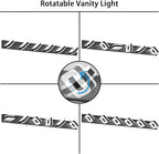 Tipace LED Modern Bathroom Vanity Light Fixtures (6-Light, 47.2-Inch),Acrylic Black Bathroom Wall Lighting Fixtures Over Mirror (Cool White 5500K) with Rotatable Vanity Lights Heads