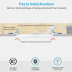 TORCHSTAR Basic Series 12-Pack 6 Inch Ultra-Thin LED Recessed Lighting with Junction Box, CRI90, Aluminum, 3000K Warm White, 5%-100% Dimmable Slim Recessed Downlight, 12W 1100LM, ETL and Energy Star