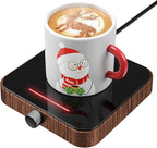 Maestri House Mug Warmer, Electric Coffee Cup Warmer for Desk with 3-Temp Settings,Auto Shut Off, Constant Temperature Heating for Beverage, Milk, Tea and Hot Chocolate at Home & Office (Wood Grain)