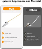 Toilet Handle Replacement Kit, 702 Universal Toilet Flush Handle, Zinc Alloy Toilet Tank Trip Lever with H2 Brass Arm Front-Mount Compatible with American Standard, Mansfield Toilet, Silver