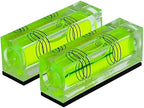 High Precision Mini Level Bubble Small Horizontal Bubble Three Line Horizontal Pearl Level Magnetometer 2PCS (With magnet)