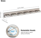 Brushed Nickel Vanity Lights for Bathroom 6-Light Vanity Lighting Fixtures for Mirror 39" Adjustable 5500K Modern LED Vanity Light Over Mirror, Bath Wall Lighting Fixtures