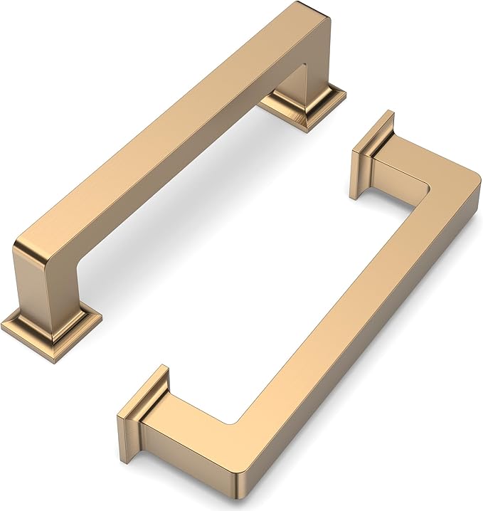 FILTA Cabinet Handles 3.75 Inch 10 Pack Cabinet Pulls for Kitchen Champagne Bronze Metal Drawer Pulls Modern Cabient Hardware Cupboard Handles