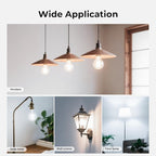 Dimmable E26 LED Bulb 6W, 60 watt Equivalent, A19 Clear Glass LED Light Bulb 5000K Daylight, Vintage LED Edison Bulbs for Ceiling Fan, 90+CRI, 600LM, 6 Pack