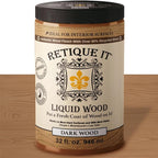Retique It New and Improved Formula Liquid Wood Coatings - Stainable Primer - Paint It Then Stain it (Dark Wood, Large)