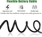 1/0 Gauge Battery Cable Copper Wire, 3FT Red+3FT Black 1/0 AWG Welding Cable Standard USA OFC Wire for Automotive, Battery, Solar, Marine and Generator