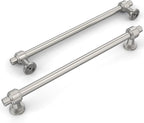 Amerdeco 10 Pack Brushed Satin Nickel Cabinet Pulls 7.5 Inch(192mm) Hole Center Drawer Pulls Cabinet Hardware Kitchen Cabinet Handles for Bathroom Dresser Pulls ZH0069