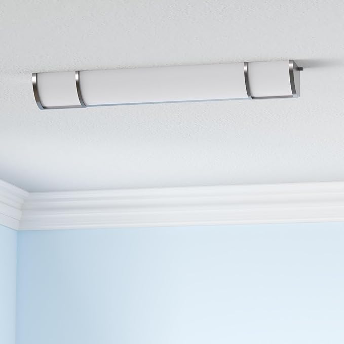 ASD LED 24" Vanity Flush Mount Light Fixture, Linear Bathroom Lighting Bar | 3CCT, Dimmable, Energy Star, ETL Listed | 25W 1950LM 3000-5000K 120V | Long Bath Wall Sconce Over Mirror | Nickel, 4 Pack