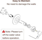 Matte Black Shower Trim Kit Compatible with Moen Posi-Temp Valve, Bathroom shower Lever Single-Handle faucet (Valve Not Included)