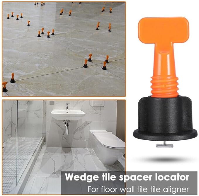 Tile Leveling System Kit 200 Pack T Type Tile Leveling Reusable Tile Installation Tool Kit for Stone Ceramic Stone Installation (200pcs Leveler Clip)