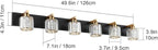 Aipsun Bathroom Light Fixtures Crystal Vanity Light Black and Gold 6 Lights Vanity Lighting Fixtures (Exclude Bulb)