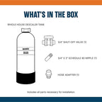 WaterBoss Whole House Salt Free Descaler System - Works with City & Well Water Filters - 6yr, 600,000 Gl - Water Softener Alternative for Home - WB-WH-DSCLR