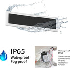 Aipsun 2 Pack Modern Black LED Outdoor Wall Light, 11.8x3.54x1.73 inches, 10W, 1000 Lumen, Warm Light, Waterproof IC Driver, Hardwired, for Porch, Balcony, Yard, Home