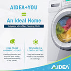 AIDEA Microfiber Cleaning Cloth 50PK, Dusting Cloth Drying Towel, All Purpose Soft Absorbent, Lint Free Rags, Streak Free Wash Cloth for House, Kitchen, Car, Window, 12"×12"