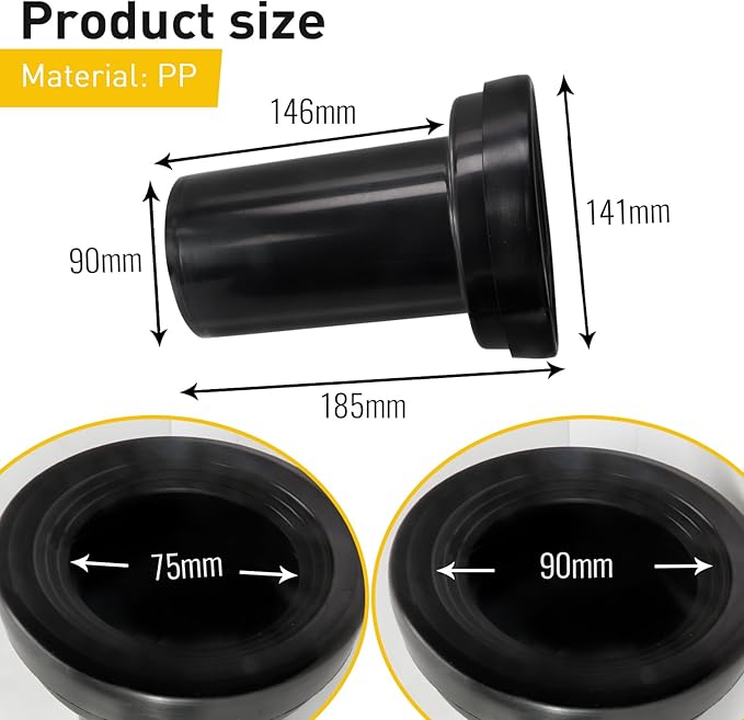 Wall Hung Toilet Pipe Connector, Durable Toilet Parts with Easy Replacement, Compatible with Geberit 152.404.46.1, Bidet & Bidet Parts