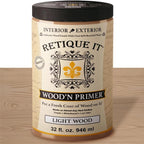 Retique It Wood'n Primer - Paint it then stain it - Stainable Wood Fiber Paint (Light Wood, Large)