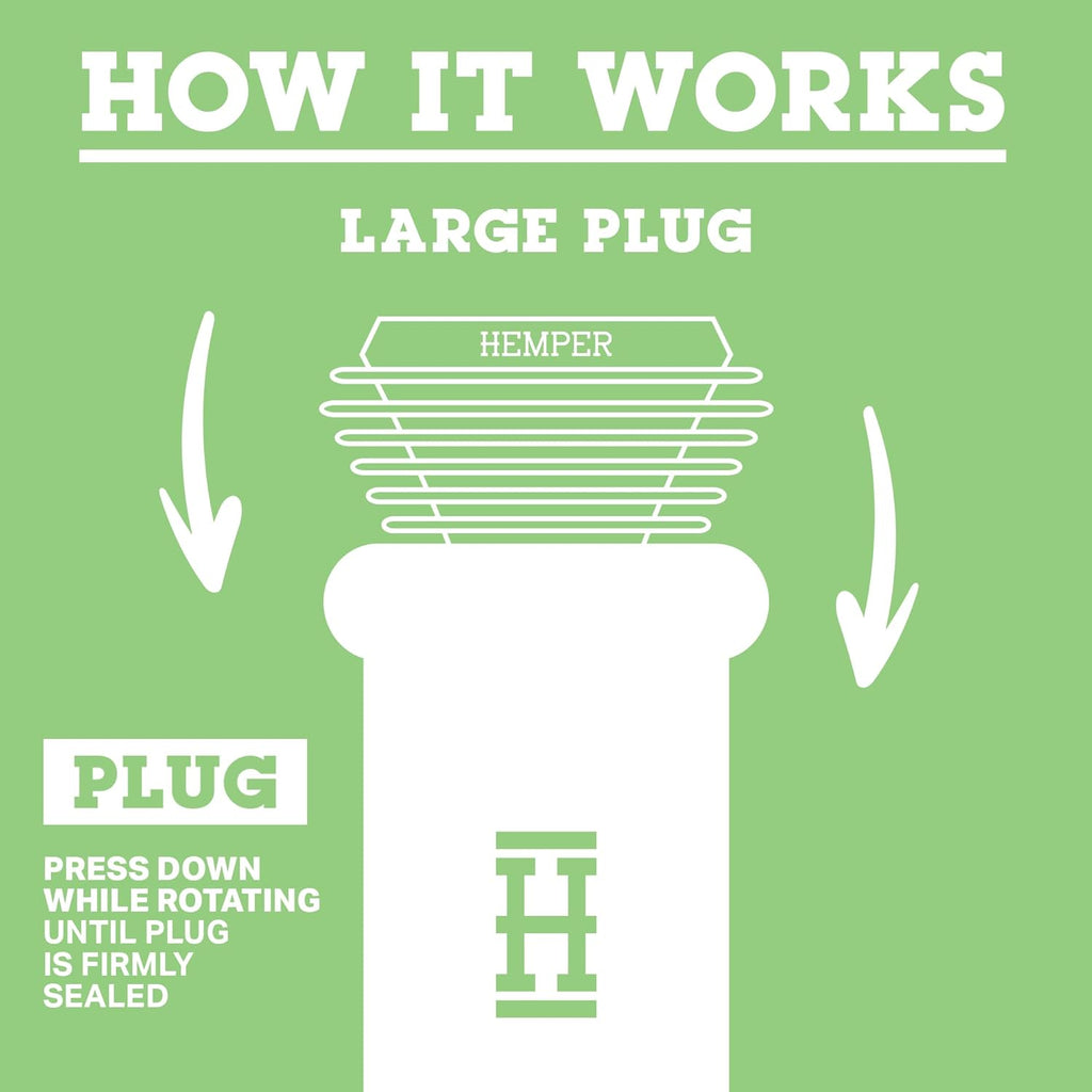 Hemper Plugs + Caps | Universal Cleaning Plugs for Glass Water Pipes and More | Fits Male & Female Joints | Leak-Proof Seal | Hassle-Free Cleaning | Durable, Reusable & Easy to Use - (Purple)