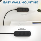 Outdoor Power Strip Weatherproof, Transparent IPX6 Waterproof Surge Protector with 3 Wide Outlets, 1625W/13A, 5FT Extension Cord, Wall Mountable for Indoor Outdoor, UL FCC Listed