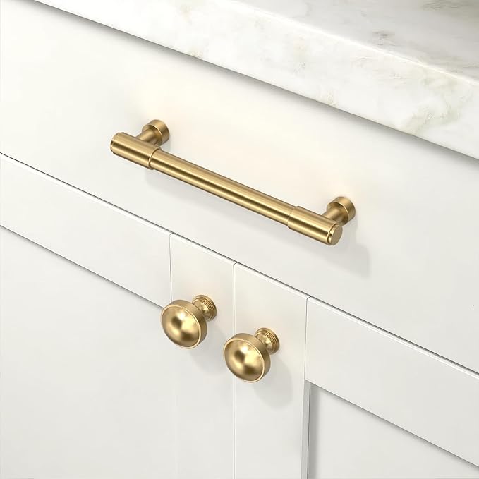 10 Pack Champagne Bronze Cabinet Pulls 5 Inch(128mm) Kitchen Cabinet Handles Cabinet Hardware for Drawer Pulls